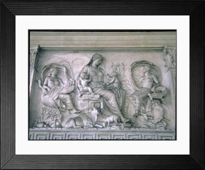 Framed Print : Ara Pacis Augustae, relief depicting Earth fertilized, 9 b. C Framed Print : Ara Pacis Augustae, relief depicting Earth fertilized, 9 b. C