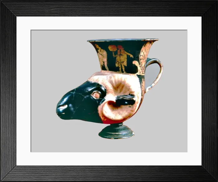 Framed Print : Greek Rhyton ram head shaped Framed Print : Greek Rhyton ram head shaped