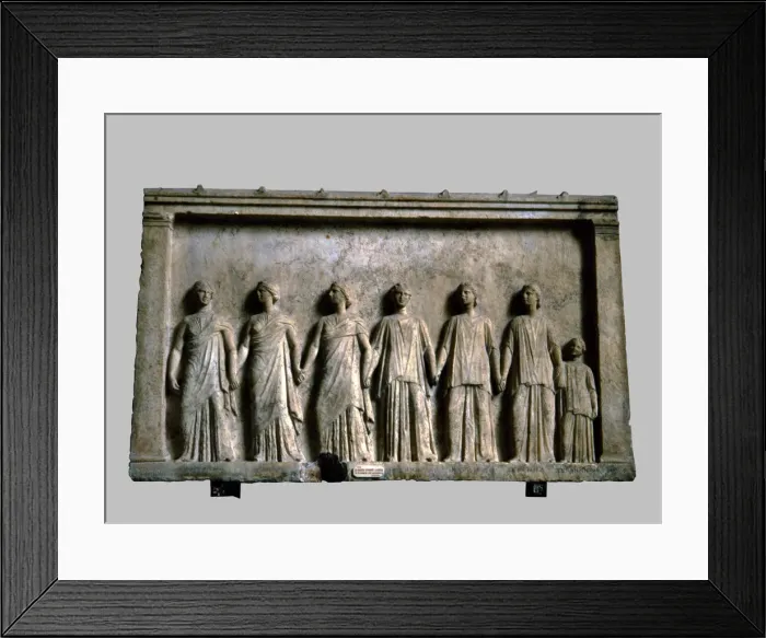 Framed Print : Bas-relief with the Graces, the Nymphs and the City Framed Print : Bas-relief with the Graces, the Nymphs and the City