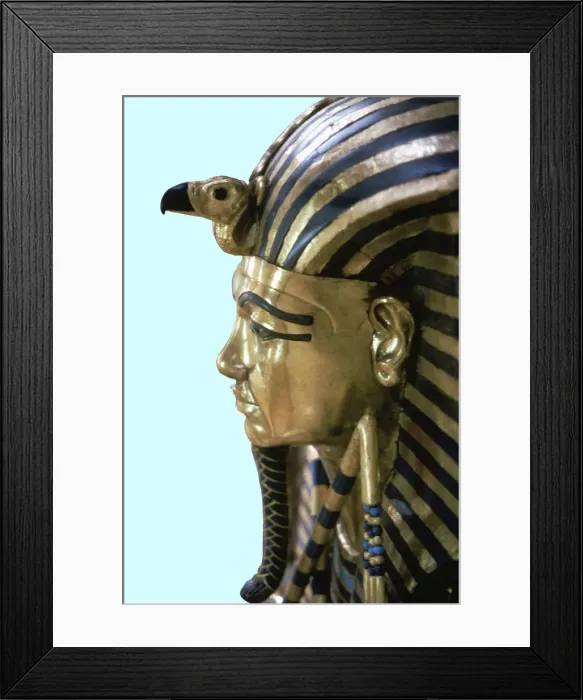 Framed Print : First sarcophagus of Tutankhamun, detail, made of solid gold encrusted with precious stones Framed Print : First sarcophagus of Tutankhamun, detail, made of solid gold encrusted with precious stones