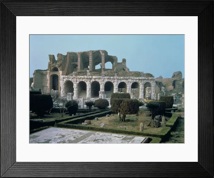 Framed Print : Ruins of the amphitheater where the revolt of Spartacus left, its the second largest Framed Print : Ruins of the amphitheater where the revolt of Spartacus left, its the second largest