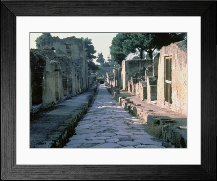 Framed Print : Remains of Cardo V street from the ruins of Herculaneum Framed Print : Remains of Cardo V street from the ruins of Herculaneum