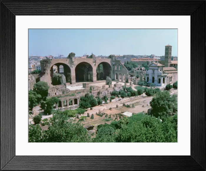 Framed Print : Overview of the forum with the Basilica of Constantine in Rome Framed Print : Overview of the forum with the Basilica of Constantine in Rome