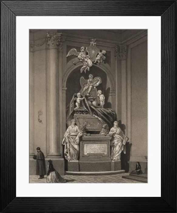 Framed Print : Tomb of Ferdinand VI, in the Convent of the Royal Salesas, commissioned by Charles Framed Print : Tomb of Ferdinand VI, in the Convent of the Royal Salesas, commissioned by Charles