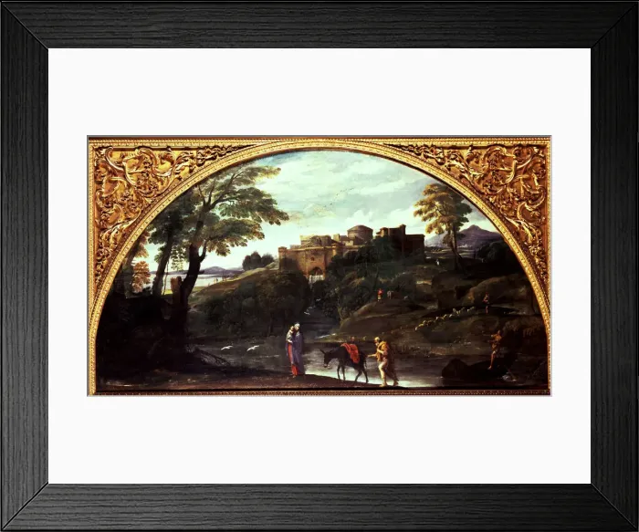 Framed Print : Flight into Egypt, c. 1604, Annibale Carracci Framed Print : Flight into Egypt, c. 1604, Annibale Carracci