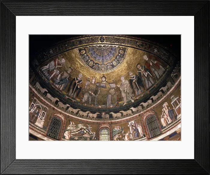 Framed Print : Scenes from the Life of the Virgin, 1291, apse detail of the church of Santa Maria Framed Print : Scenes from the Life of the Virgin, 1291, apse detail of the church of Santa Maria