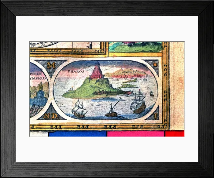 Framed Print : View of the Faro island at the mouth of the Nile, famous for its lighthouse built Framed Print : View of the Faro island at the mouth of the Nile, famous for its lighthouse built