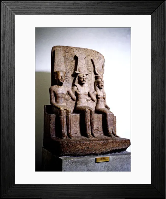 Framed Print : Ramses II (1301 - 1235 BC), pharaoh of the XIX Dynasty. Ramses II sculpture with God Amon Framed Print : Ramses II (1301 - 1235 BC), pharaoh of the XIX Dynasty. Ramses II sculpture with God Amon
