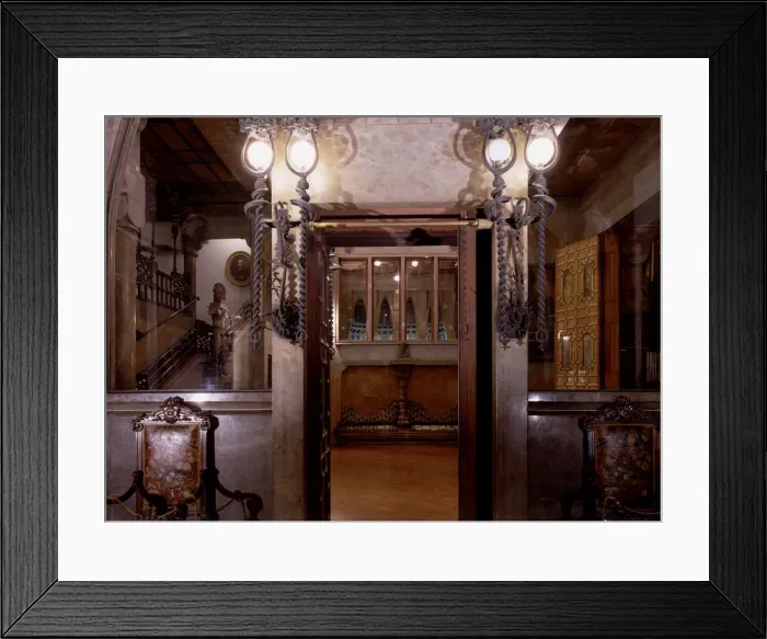 Framed Print : Entrance to the main hall and chapel on the right side of the Güell Palace, 1886-1890 Framed Print : Entrance to the main hall and chapel on the right side of the Güell Palace, 1886-1890