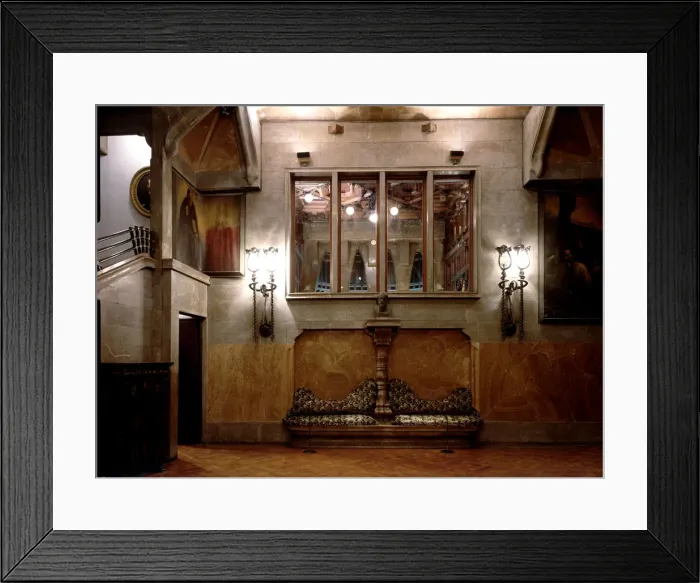 Framed Print : Detail of the main hall of the Güell Palace, 1886-1890, designed by Antoni Gaudi i Cornet Framed Print : Detail of the main hall of the Güell Palace, 1886-1890, designed by Antoni Gaudi i Cornet