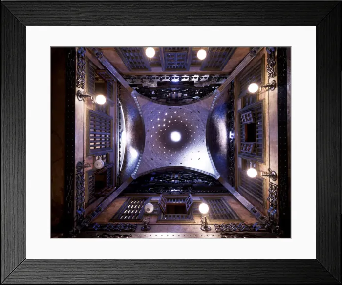 Framed Print : Perspective view of the lantern in the main hall of the Güell Palace, 1886-1890 Framed Print : Perspective view of the lantern in the main hall of the Güell Palace, 1886-1890