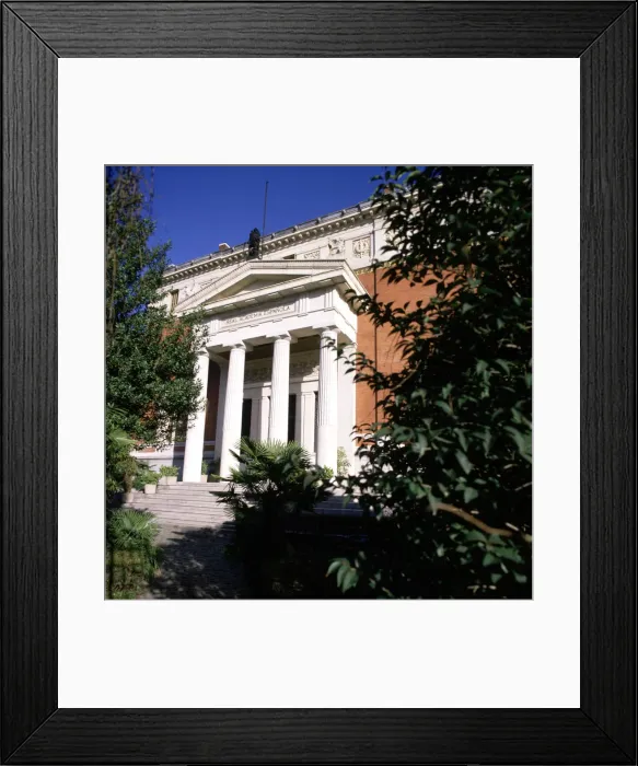 Framed Print : Facade of the Spanish Royal Academy of the Language in Madrid Framed Print : Facade of the Spanish Royal Academy of the Language in Madrid