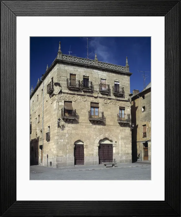 Framed Print : Cuetos house in the main square of Ciudad Rodrigo (Salamanca), 16th century, Plateresque style Framed Print : Cuetos house in the main square of Ciudad Rodrigo (Salamanca), 16th century, Plateresque style