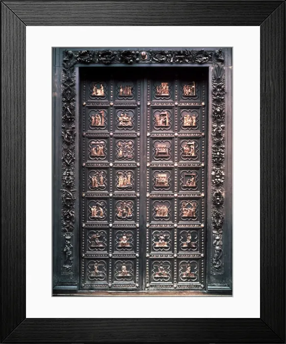 Framed Print : South Gate of the Baptistery of Florence Cathedral, designed by Andrea Pisano Framed Print : South Gate of the Baptistery of Florence Cathedral, designed by Andrea Pisano