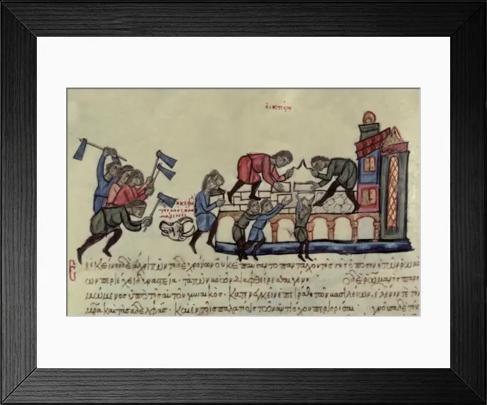 Framed Print : Bovine pest that devastated the empire during the reign of Romanus I, miniature in Framed Print : Bovine pest that devastated the empire during the reign of Romanus I, miniature in