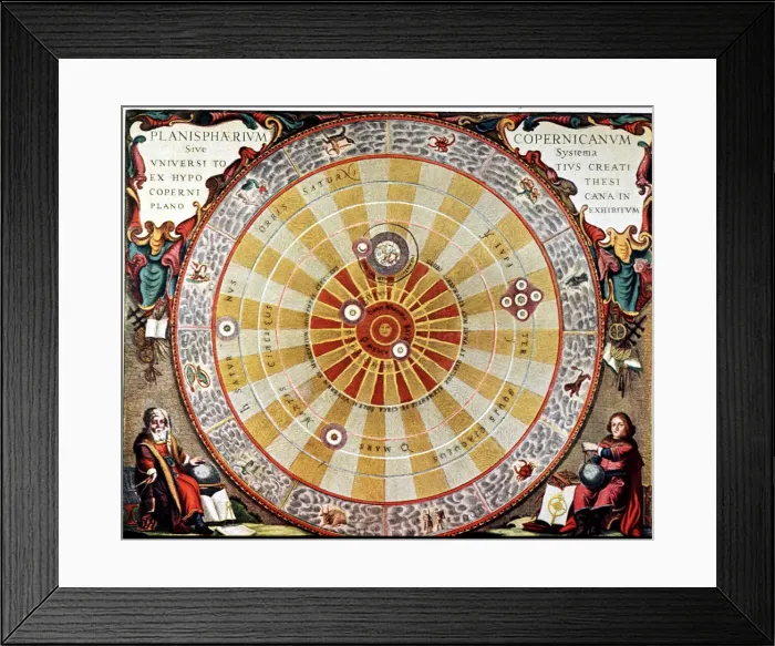 Framed Print : Planisphere by Copernicus, illustration in Harmonia Macrocosmica, 1660 by Andreas Cellarius Framed Print : Planisphere by Copernicus, illustration in Harmonia Macrocosmica, 1660 by Andreas Cellarius
