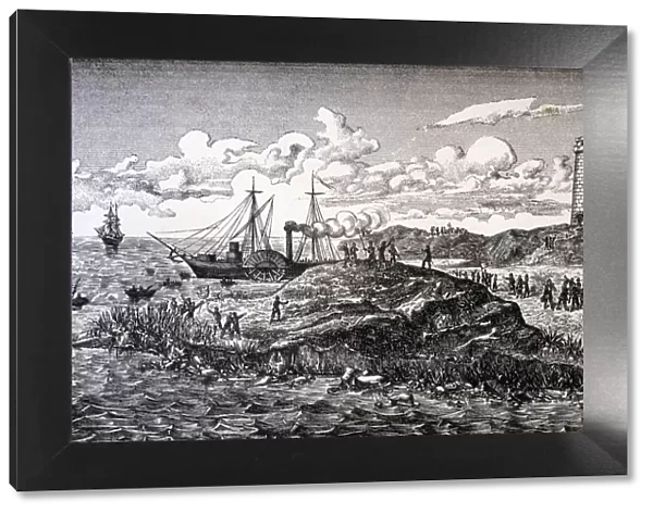 Revolution of 1868, shipment in Orotava (Canary Islands), in the Vapor Buenaventura