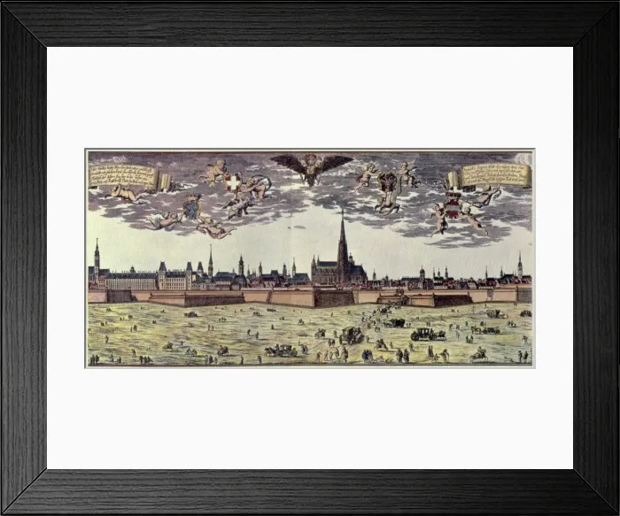 Framed Print : View of the city of Vienna before the Turkish siege of 1683 Framed Print : View of the city of Vienna before the Turkish siege of 1683