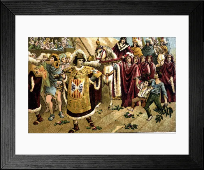 Framed Print : Prince Charles of Viana in the midst of popular enthusiasm for his proclamation as Framed Print : Prince Charles of Viana in the midst of popular enthusiasm for his proclamation as