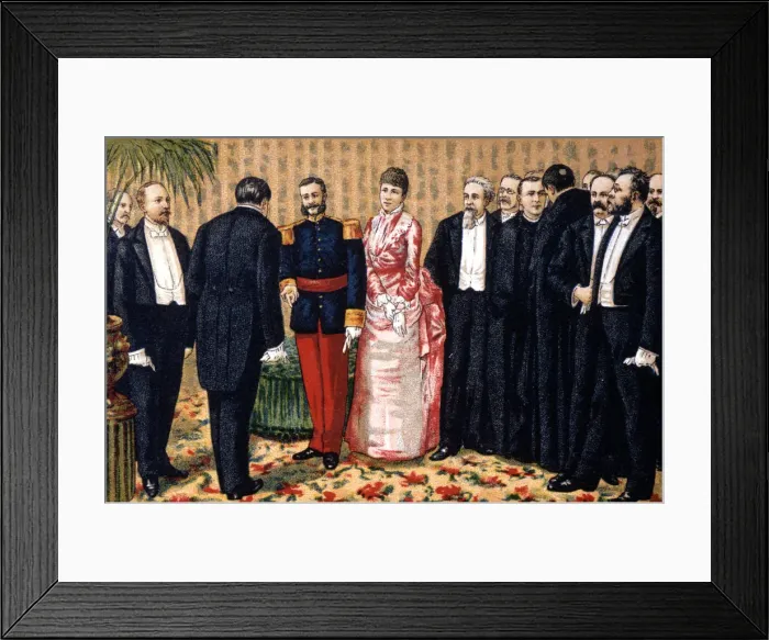Framed Print : Catalan Commission giving the King Alphonse XII the Memorial of Insults to Catalonia Framed Print : Catalan Commission giving the King Alphonse XII the Memorial of Insults to Catalonia
