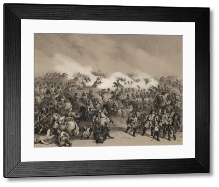 Framed Print : Battle of Villaviciosa, on December 10, 1710, between the armies of Philip V Framed Print : Battle of Villaviciosa, on December 10, 1710, between the armies of Philip V