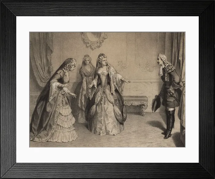 Framed Print : Farewell of the Princess of Ursins in Jadraque on December 23, 1714. Queen Elizabeth Farnese Framed Print : Farewell of the Princess of Ursins in Jadraque on December 23, 1714. Queen Elizabeth Farnese