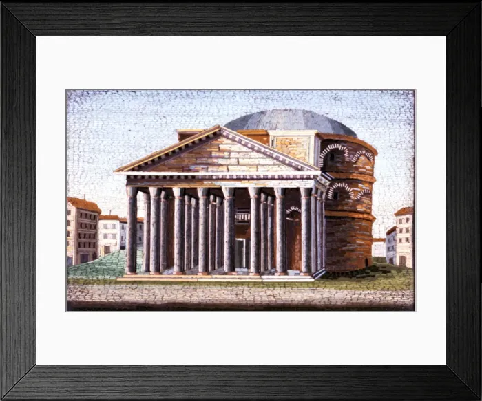 Framed Print : The Pantheon in Rome, miniature mosaic Framed Print : The Pantheon in Rome, miniature mosaic