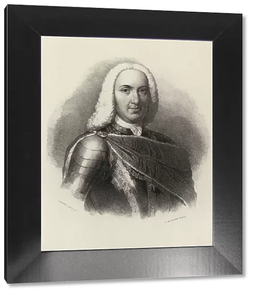 Philip V (1683-1746), called the Animoso, King of Spain from 1700-1746, engraving 1870