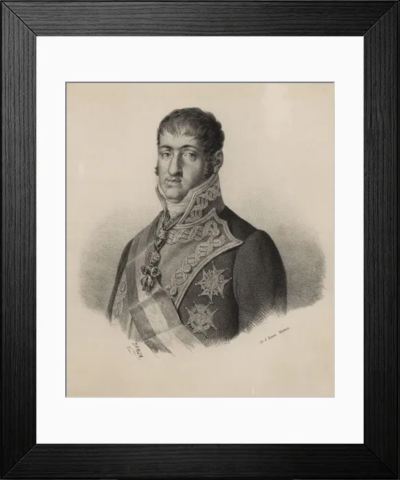 Framed Print : Ferdinand VII (1784-1833), third son of Charles III. King of Spain from 1808-1833 Framed Print : Ferdinand VII (1784-1833), third son of Charles III. King of Spain from 1808-1833