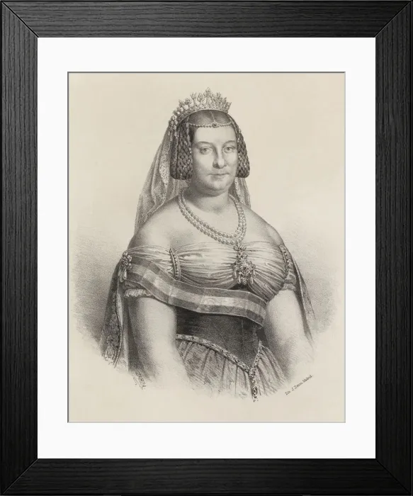 Framed Print : Dona Maria Cristina of Borbon-Two Sicilies (1806-1878), mother of Elizabeth II of Spain Framed Print : Dona Maria Cristina of Borbon-Two Sicilies (1806-1878), mother of Elizabeth II of Spain