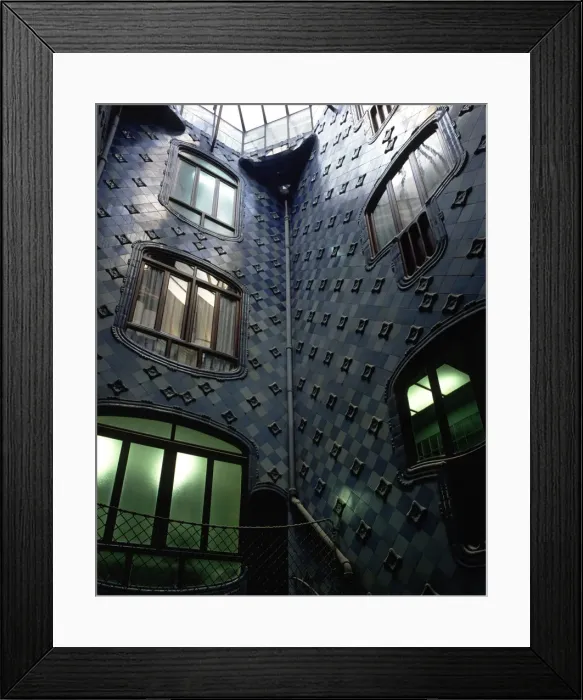 Framed Print : Courtyard of the Batllo House, built between 1904 and 1907 by Antoni Gaudi i Cornet Framed Print : Courtyard of the Batllo House, built between 1904 and 1907 by Antoni Gaudi i Cornet