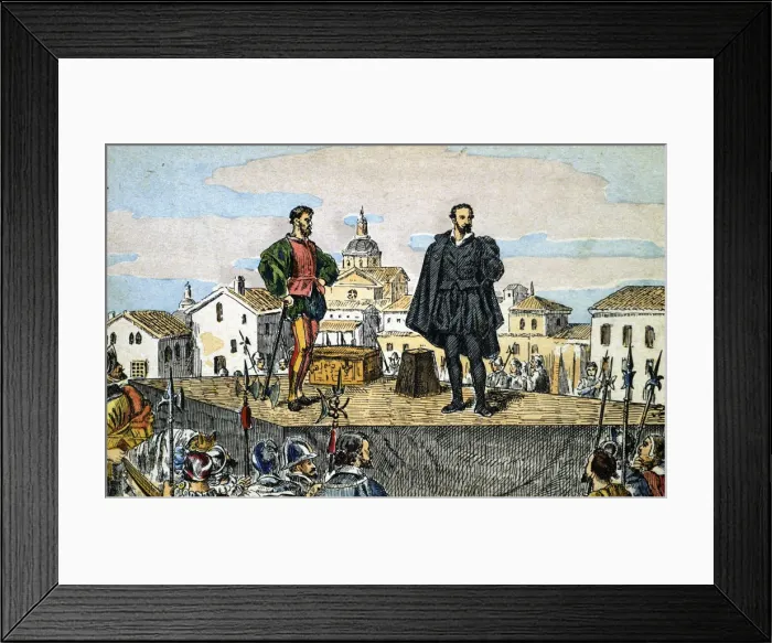 Framed Print : Execution of judge of Aragon, Juan de Lanuza, by order of King Philip II in 1591 Framed Print : Execution of judge of Aragon, Juan de Lanuza, by order of King Philip II in 1591