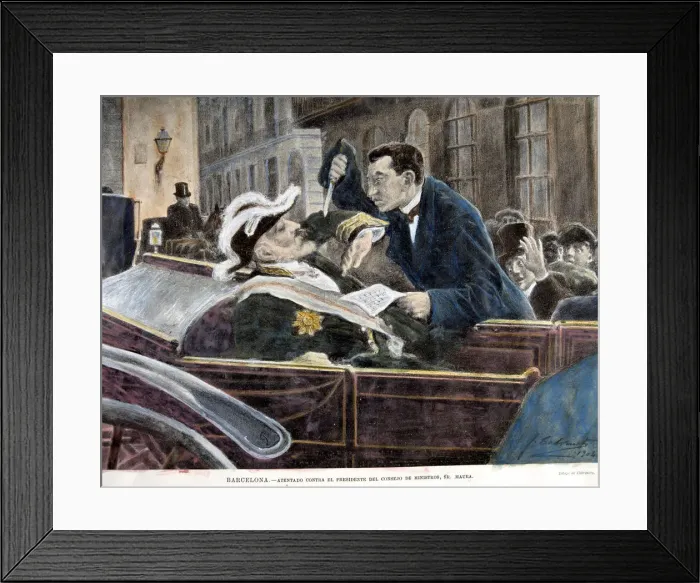 Framed Print : Attack against Maura in Barcelona Antonio Maura (1853-1925), Spanish statesman Framed Print : Attack against Maura in Barcelona Antonio Maura (1853-1925), Spanish statesman