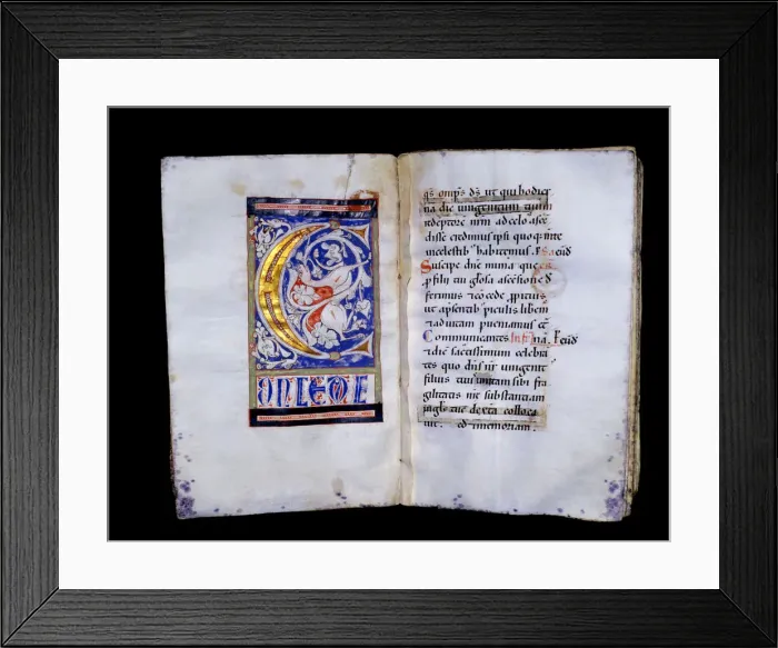 Framed Print : Sacramentary of San Juan de les Abadesas, manuscript on parchment made probably in Framed Print : Sacramentary of San Juan de les Abadesas, manuscript on parchment made probably in
