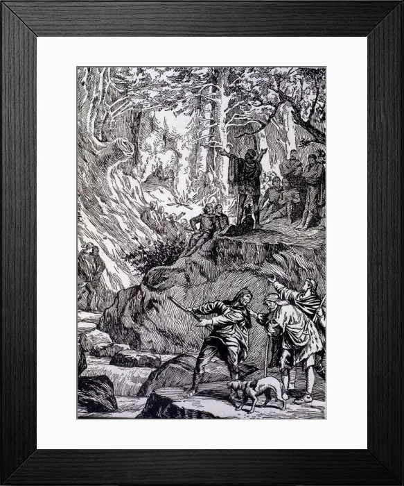 Framed Print : First remensa war against King John II (1462), evening meeting of the remensas in Framed Print : First remensa war against King John II (1462), evening meeting of the remensas in