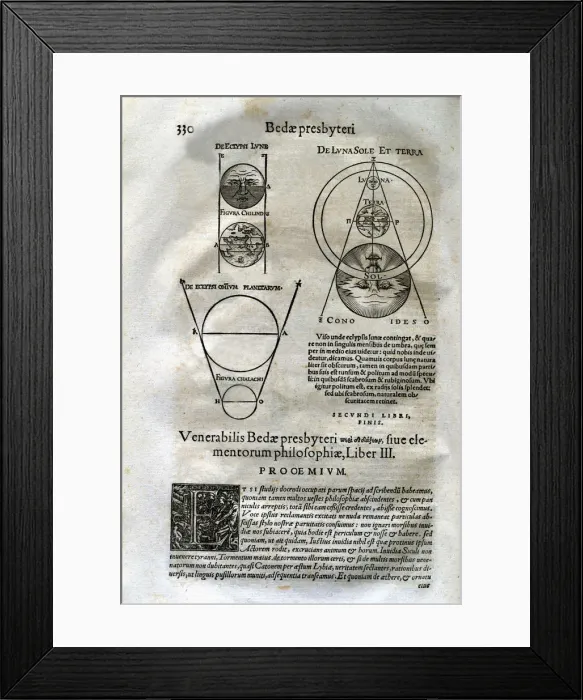 Framed Print : Eclipse, engraving from De Elementis Philosofia Framed Print : Eclipse, engraving from De Elementis Philosofia