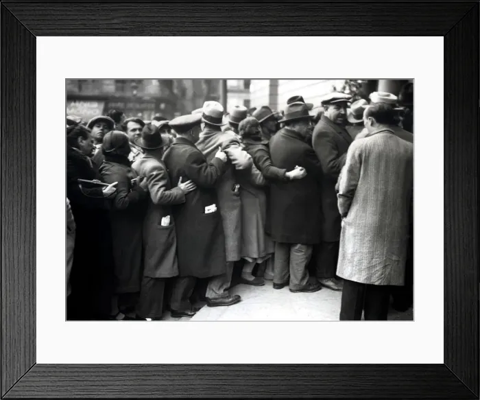 Framed Print : Group of people standing in line to visit the funeral chapel of Francesc Macia, president Framed Print : Group of people standing in line to visit the funeral chapel of Francesc Macia, president