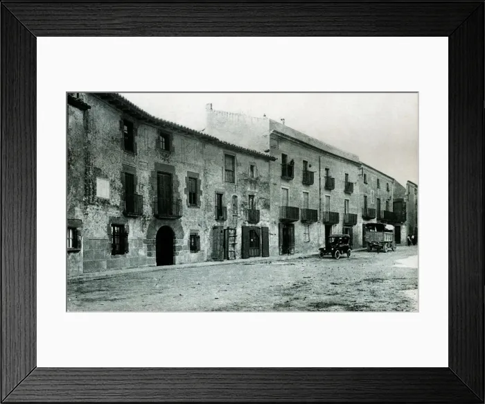 Framed Print : View of the Plaza Prat de la Riba in Castelltercol, on a postcard from the 1910s Framed Print : View of the Plaza Prat de la Riba in Castelltercol, on a postcard from the 1910s