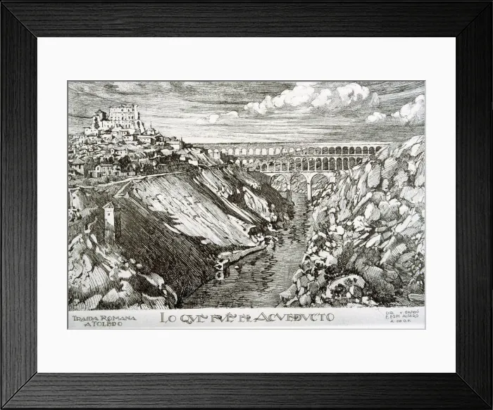 Framed Print : What the aqueduct was, Roman water supply, engraving Framed Print : What the aqueduct was, Roman water supply, engraving