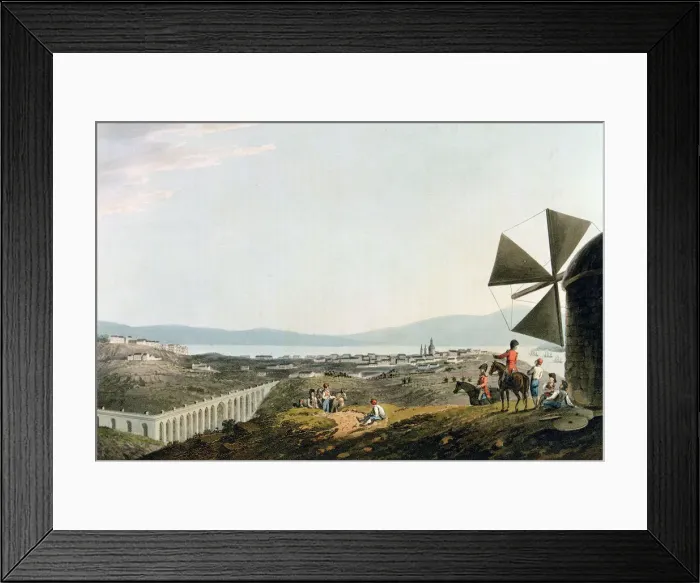 Framed Print : Alcantara Aqueduct in Lisbon, drawing, 1812 Framed Print : Alcantara Aqueduct in Lisbon, drawing, 1812