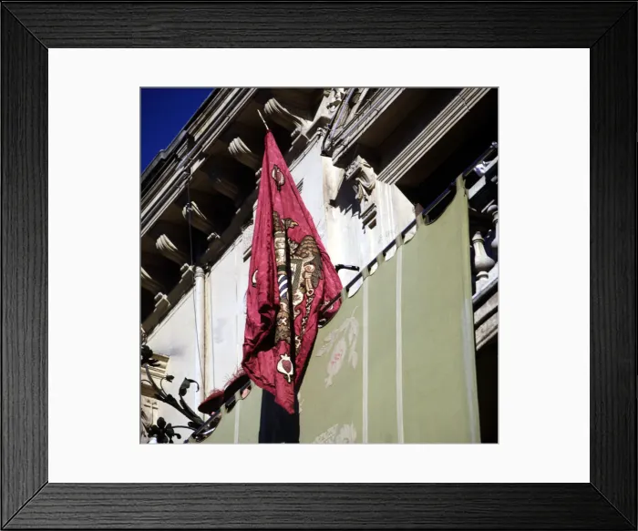 Framed Print : Banner of Castile, celebration on 2nd January of the taking of the city by the Catholic Kings Framed Print : Banner of Castile, celebration on 2nd January of the taking of the city by the Catholic Kings