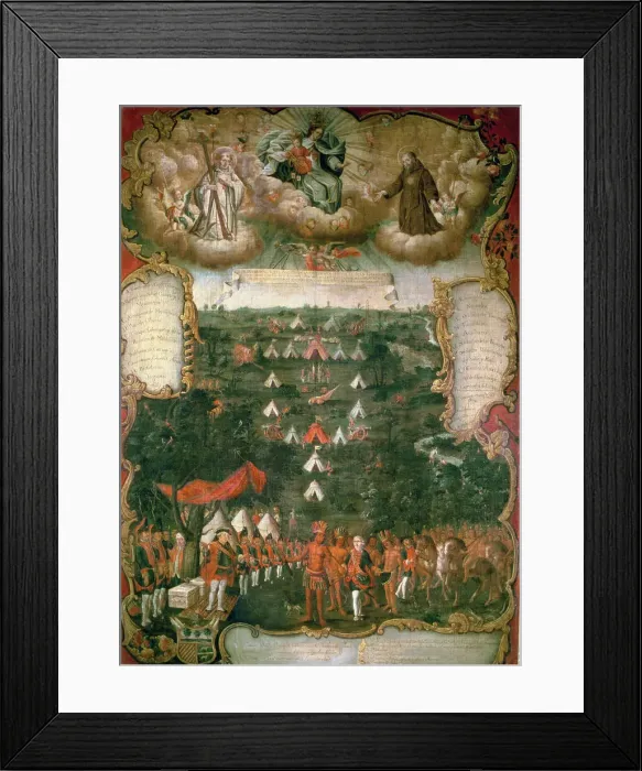 Framed Print : Military Camp of governor Jeronimo Matorras during the Gran Chaco campaign, oil on canvas Framed Print : Military Camp of governor Jeronimo Matorras during the Gran Chaco campaign, oil on canvas