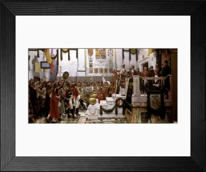 Framed Print : Proclamation of the Courts of Cadiz 1812, oil painted in 1912 Framed Print : Proclamation of the Courts of Cadiz 1812, oil painted in 1912