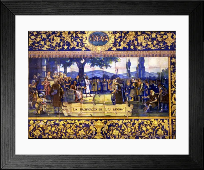 Framed Print : Pacification of Gamboino and Onacino sides, before the magistrate Gonzalo Moro (1394) Framed Print : Pacification of Gamboino and Onacino sides, before the magistrate Gonzalo Moro (1394)