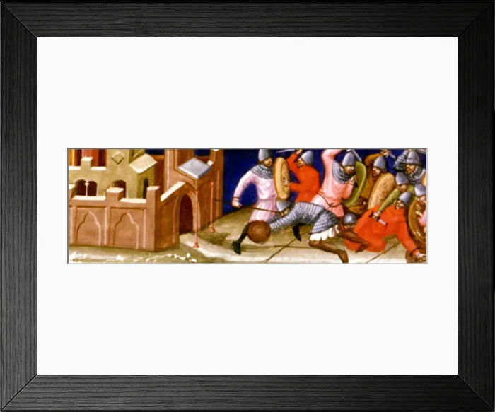 Framed Print : Miniature in Codex Justinian Institutiones Feodorum et Alia, illuminated manuscript, c Framed Print : Miniature in Codex Justinian Institutiones Feodorum et Alia, illuminated manuscript, c