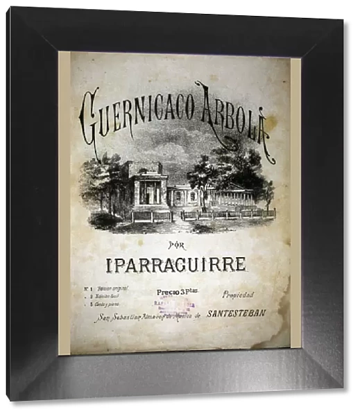 Cover of the Basque national anthem Guernicaco arbola, by Jose Iparraguirre