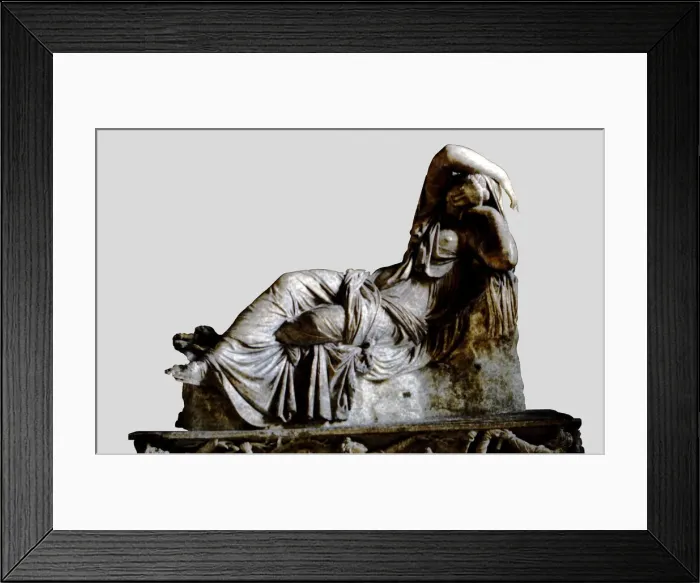 Framed Print : Sleeping Ariadne, daughter of Minos and Pasiphae, Greek Sculpture copy of an Hellenistic original