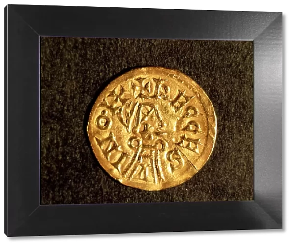 Visigothic gold coin from the period of political unification of the Iberian Peninsula