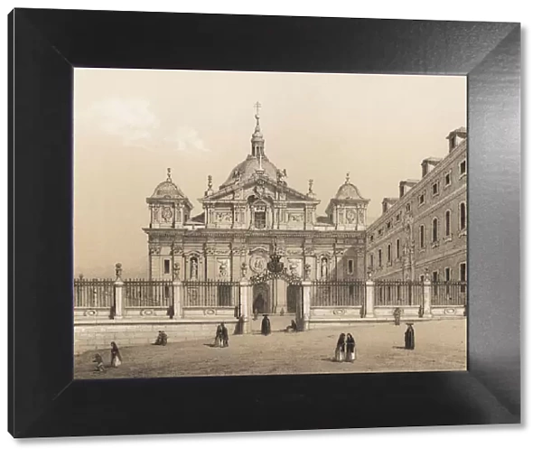 Royal Salesas Convent, founded in 1748 by Queen Dona Barbara de Braganza, engraving, 1870
