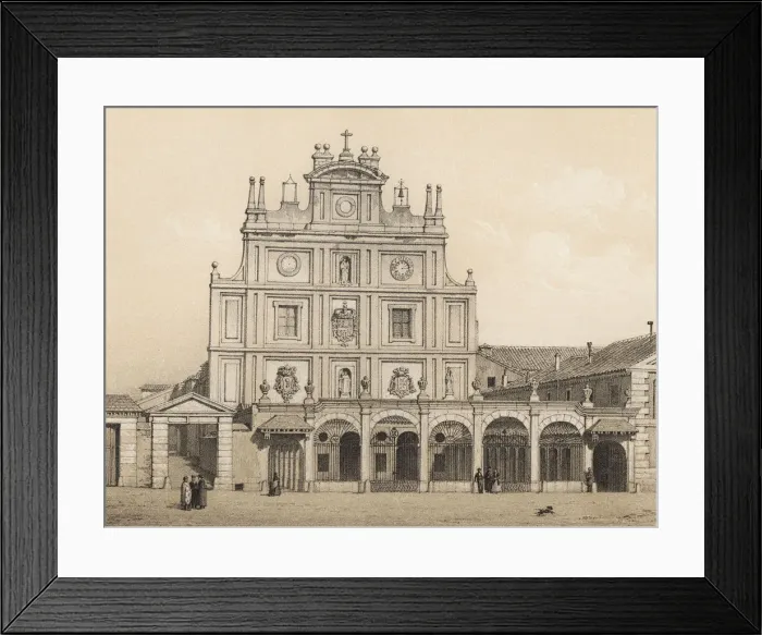 Framed Print : Convent of Our Lady of Atocha (now Basilica), engraving, 1870 Framed Print : Convent of Our Lady of Atocha (now Basilica), engraving, 1870